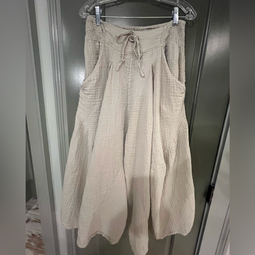 Paper Lace Gauze Palazzo Pants